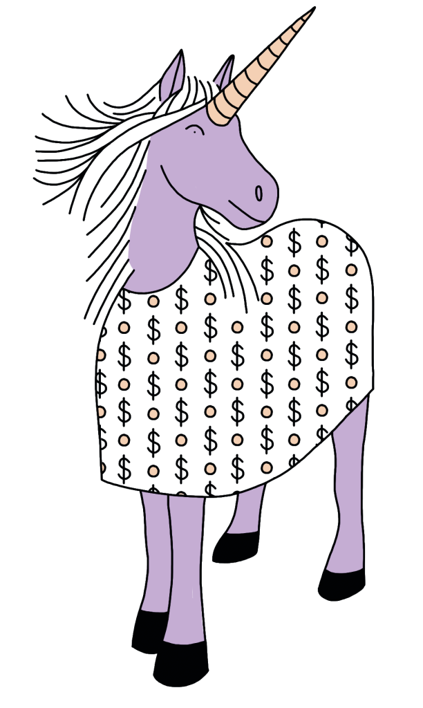 A unicorn made of money
